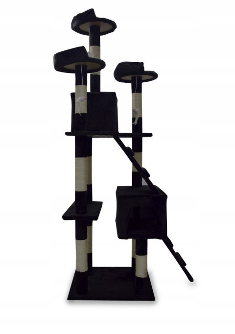 DRAPAK DLA KOTA CZARNY 170CM DRZEWKO Z LEGOWISKAMI