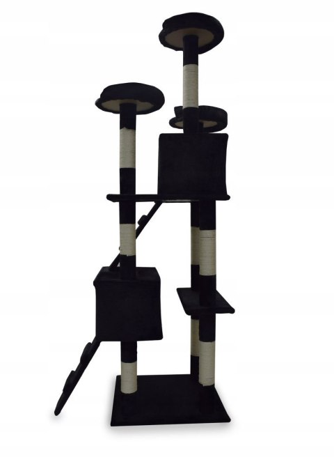 DRAPAK DLA KOTA CZARNY 170CM DRZEWKO Z LEGOWISKAMI
