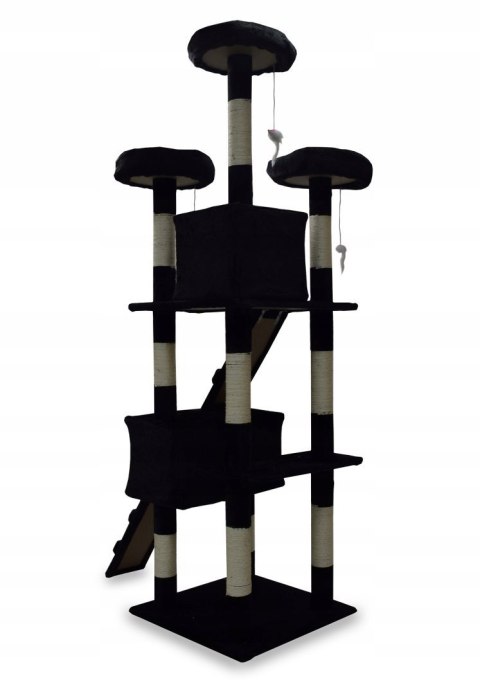 DRAPAK DLA KOTA CZARNY 170CM DRZEWKO Z LEGOWISKAMI