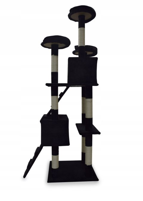 DRAPAK DLA KOTA CZARNY 170CM DRZEWKO Z LEGOWISKAMI