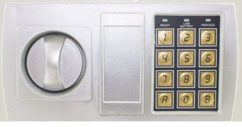 Sejf meblowy elektroniczny jasny szary biurowy kod