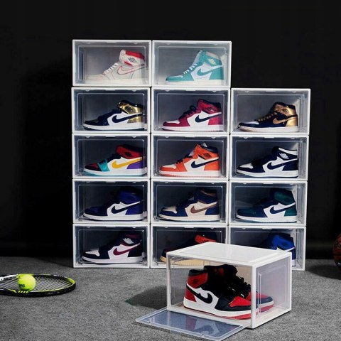 3x BOX NA BUTY ORGANIZER PUDEŁKO CZERWONE do rozm. 47 3x BOX NA BUTY ORGANIZER PUDEŁKO CZERWONE do rozm. 47