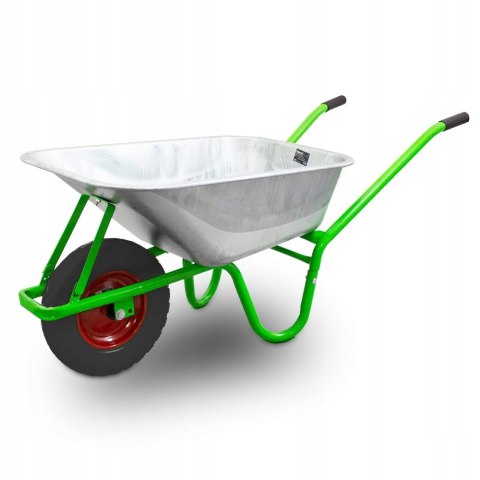 Taczka Ogrodowa/Budowlana Jednokołowa PU 100L 250kg Misa PVC Czarne Koło